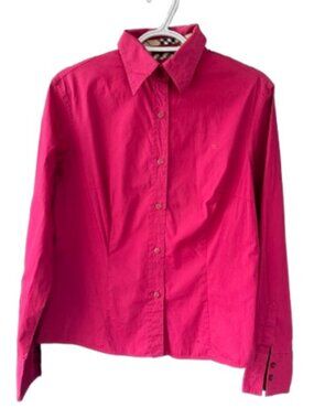 Burberry London long sleeve button up shirt pink women's size 42